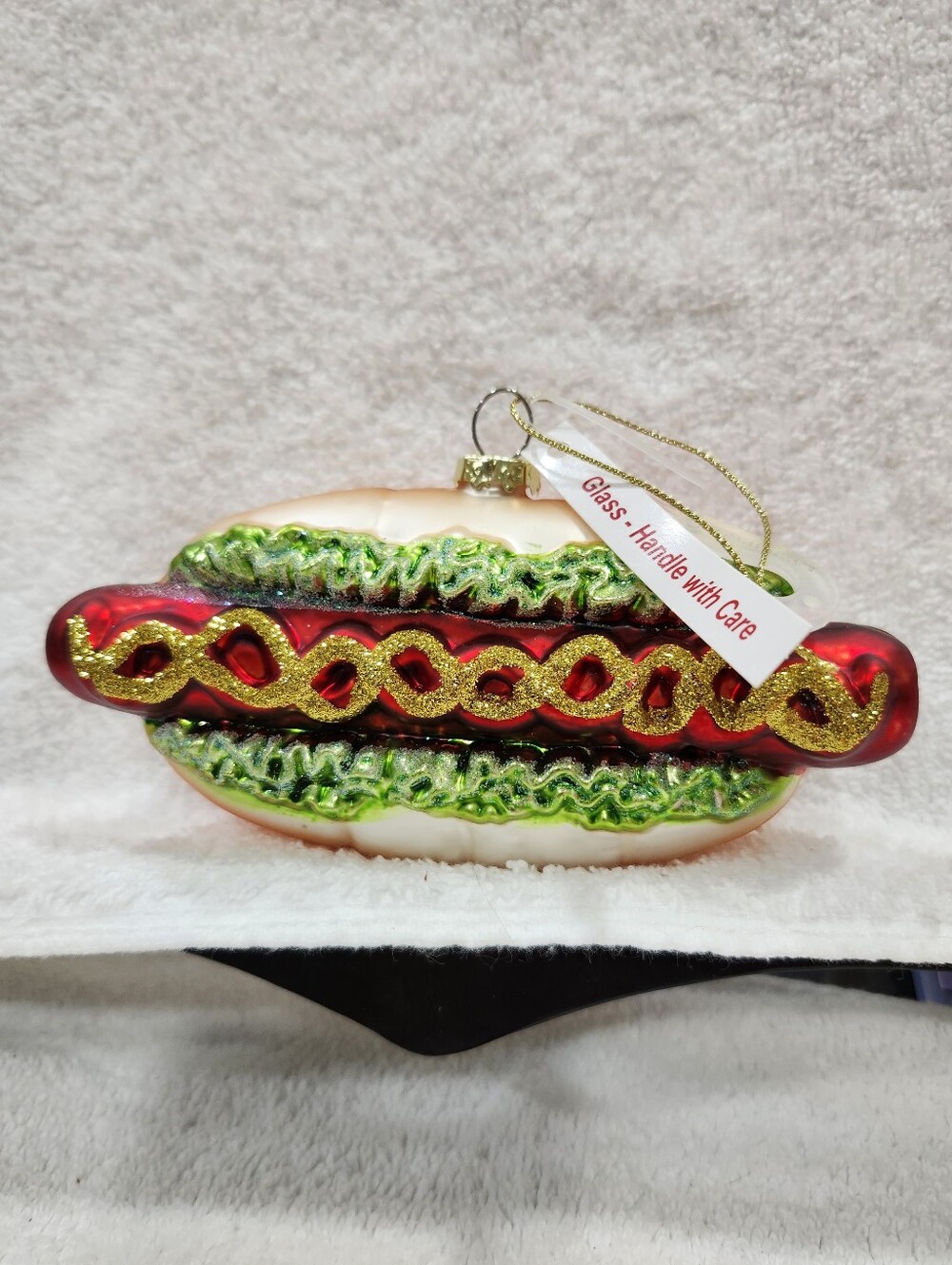 Old World Christmas Mouth-blown Glass Hot Dog Ornament